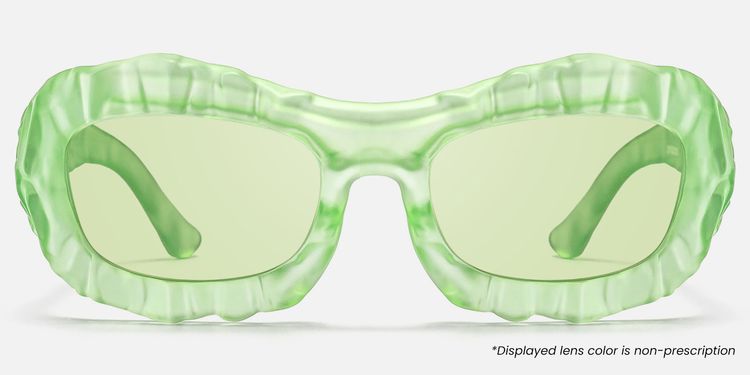 The Geologist - Green Tint Transparent Sunglasses by Vooglam