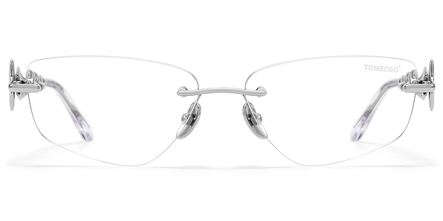 The Decoder - Silver Rimless DNA Glasses by Vooglam Product Details 1