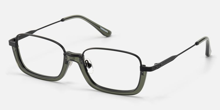 Basel - Matte Black Visible Wire Rim Frames by Vooglam