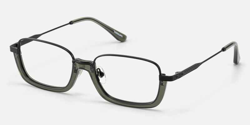 Basel - Matte Black Visible Wire Rim Frames by Vooglam