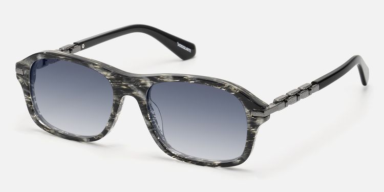 Albini - Black Marble Gunmetal Gradient Shades by Vooglam