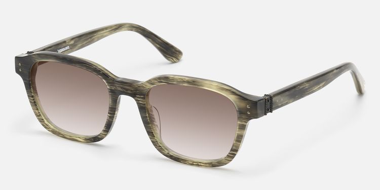 Rainier - Earth Tone Marble Zipper Sunglasses by Vooglam