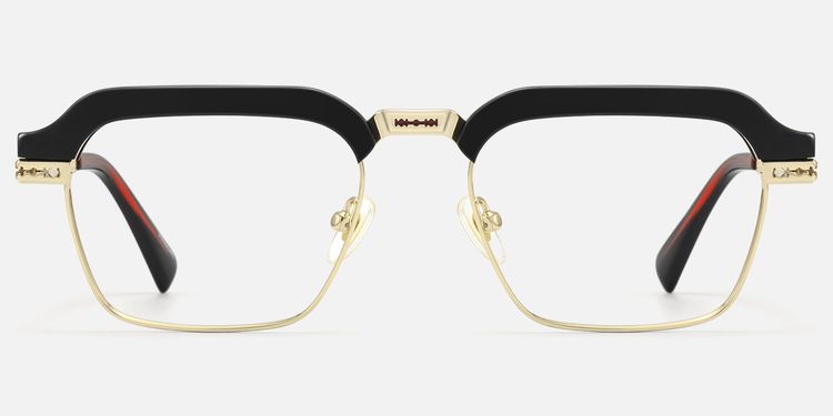 Archive - Black & Gold Razor Blade Glasses by Vooglam