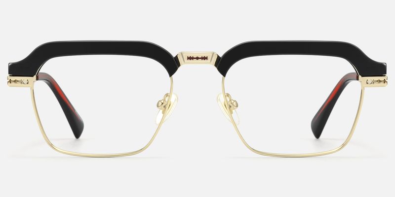 Archive - Black & Gold Razor Blade Glasses by Vooglam