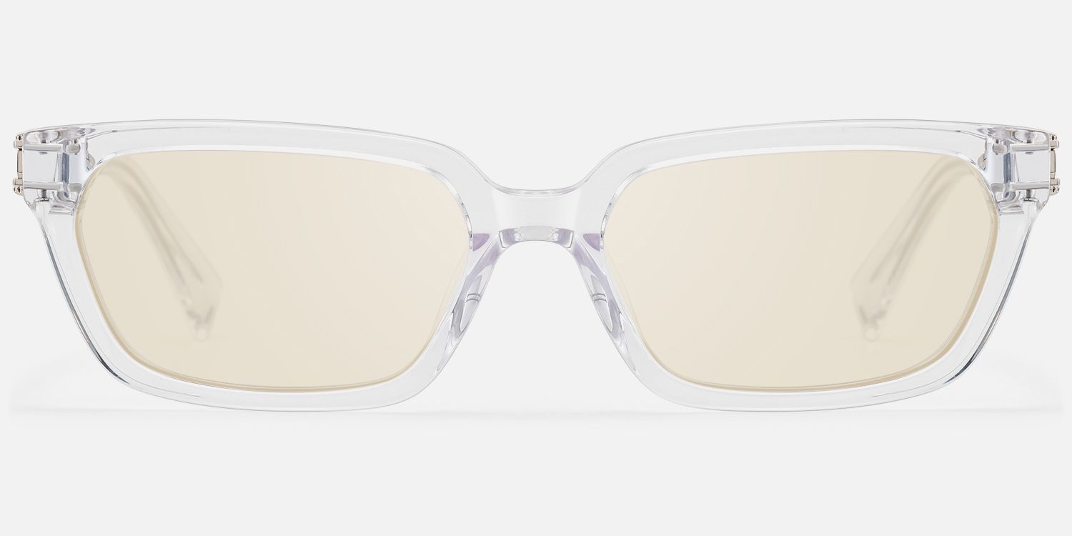 Scarpa - Clear Double Wire Light Tint Sunglasses by Vooglam - Angle View