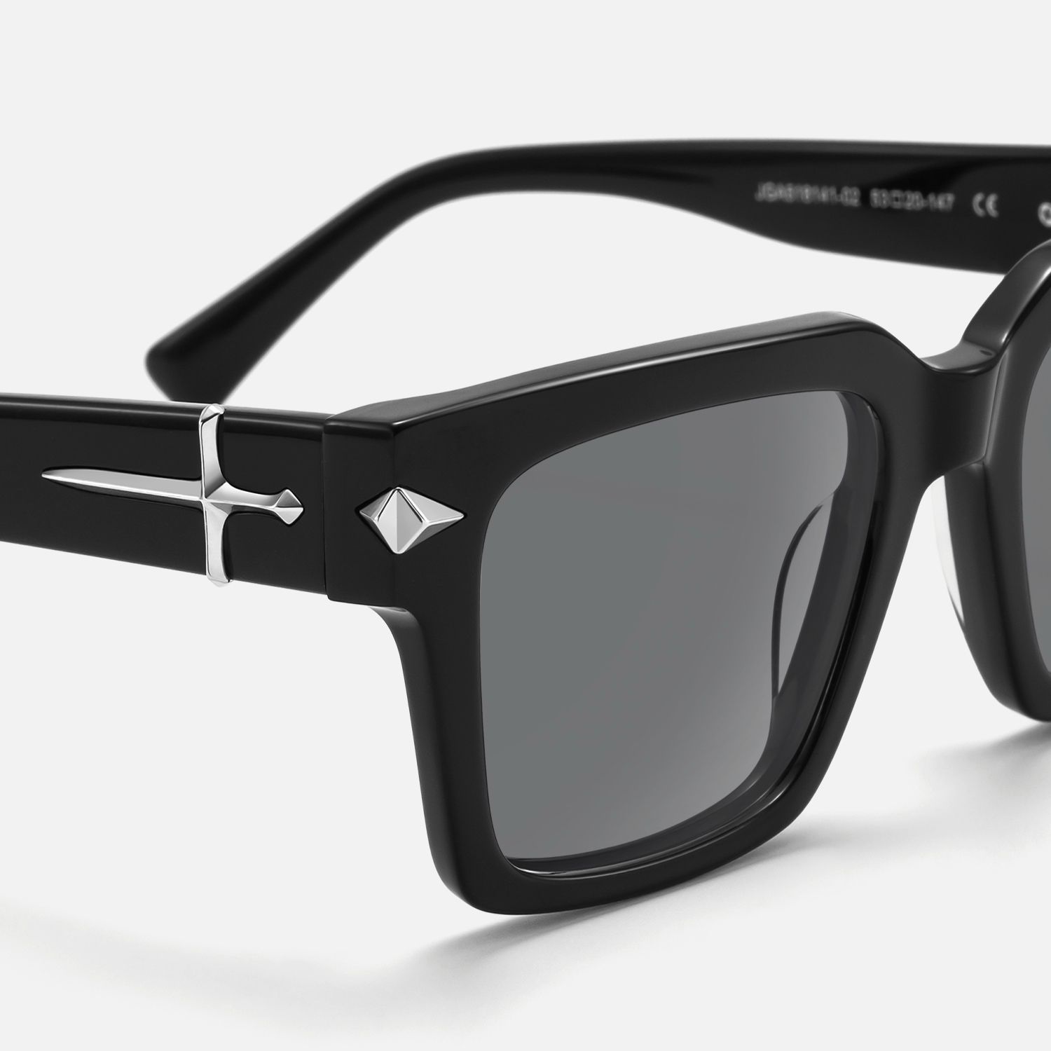 Covenant - Thick Acetate Sword Sunglasses by Vooglam - Design Details