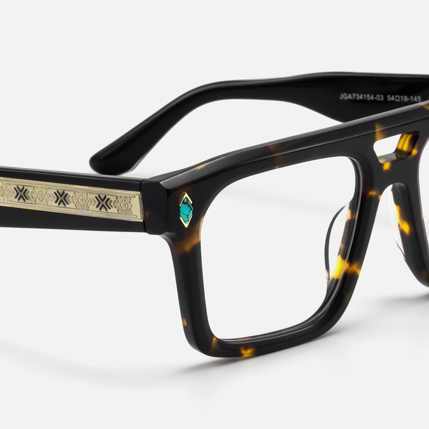 Bastion - Tortoise Aviator Glasses by Vooglam - Design Details