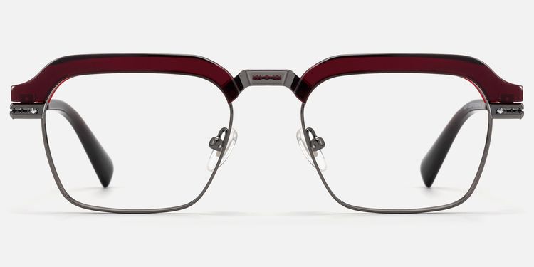 Archive - Red & Gunmetal Razor Blade Glasses by Vooglam