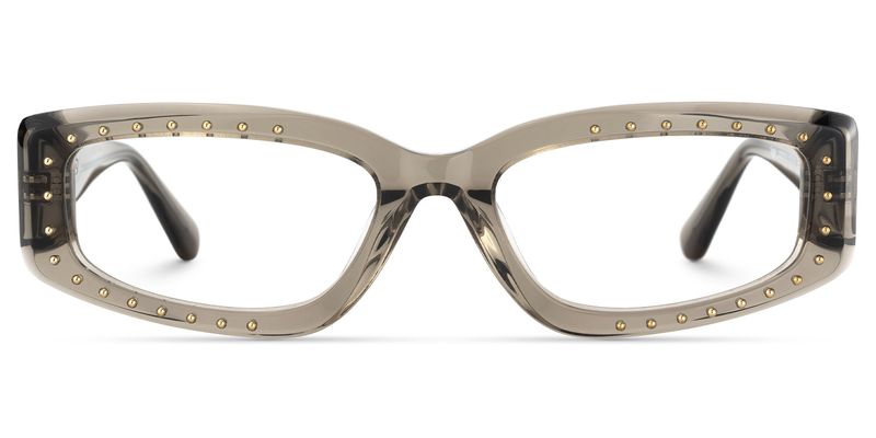 Quentin - Rectangle Grey Eyeglasses by Vooglam