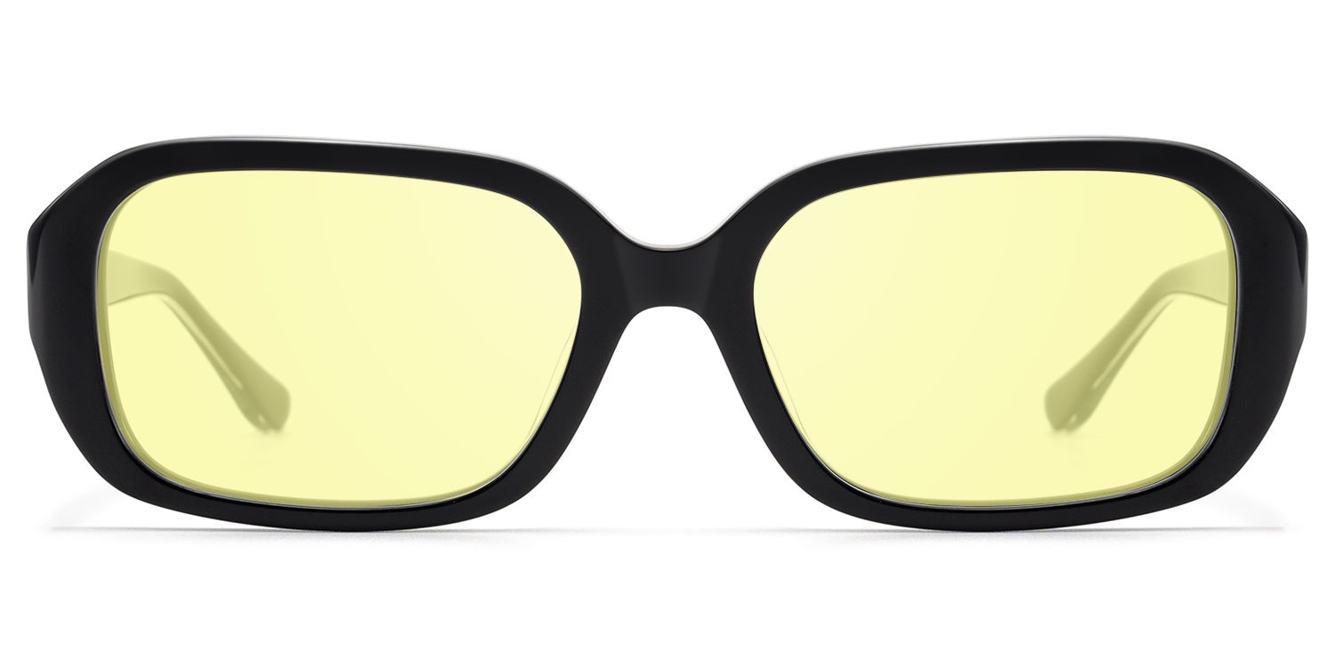 Mies - Yellow Tinted Glasses with Exposed Hardware by Vooglam Product Details 1