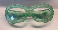 Lizzy - Geometric Gold Eyeglasses | Vooglam Angle View