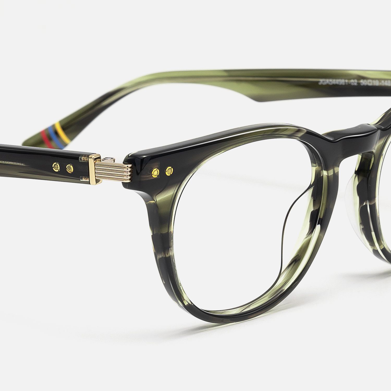 Vintel - Rectangle Green Eyeglasses by Vooglam - Design Details