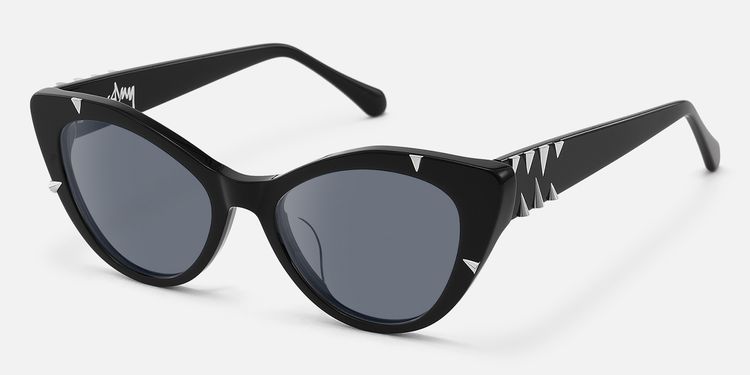 Slay - Black Spike Gothic Cat Eye Sunglasses by Vooglam