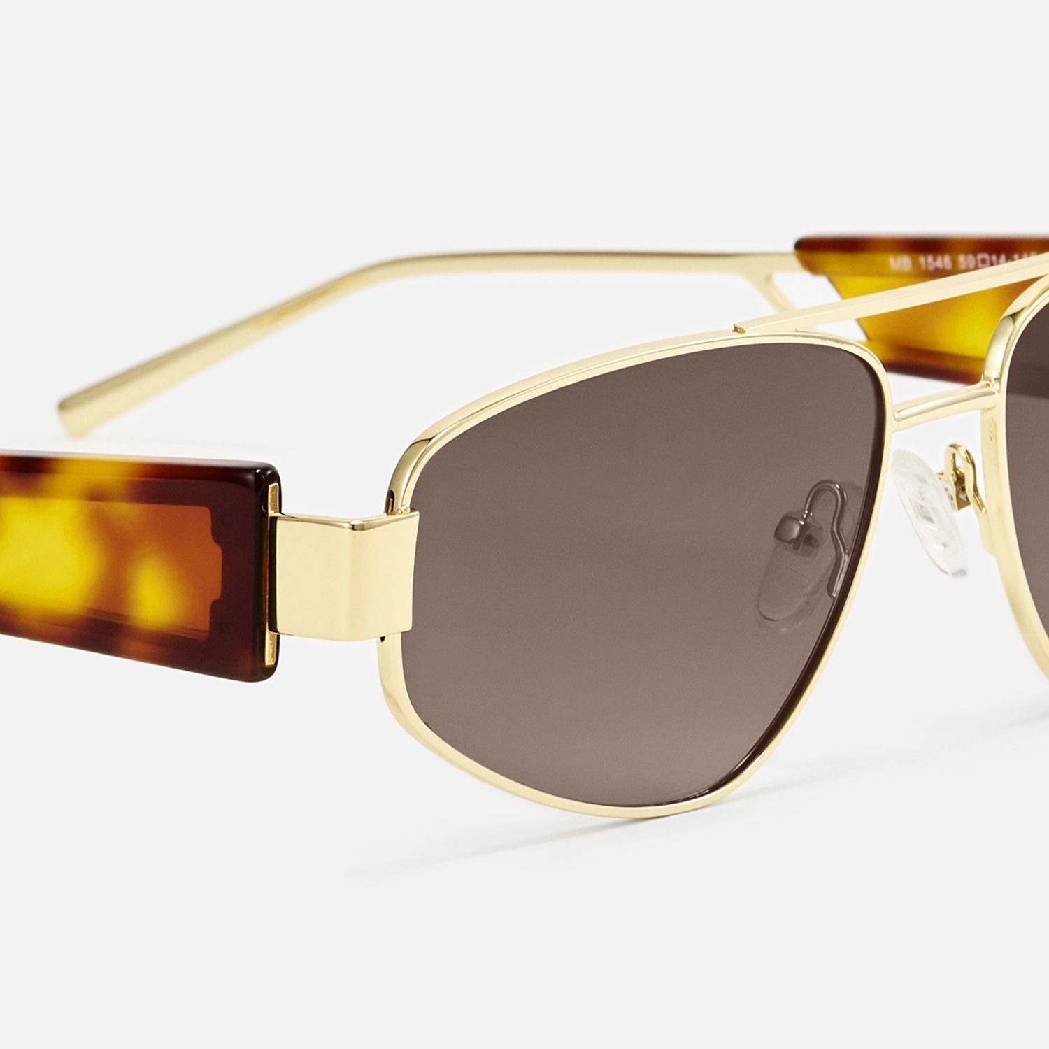 Orbit - Aviator Gold Sunglasses by Vooglam - Design Details