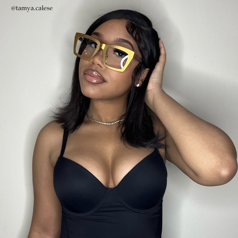 Arnal - Rectangle Gold Eyeglasses - 6