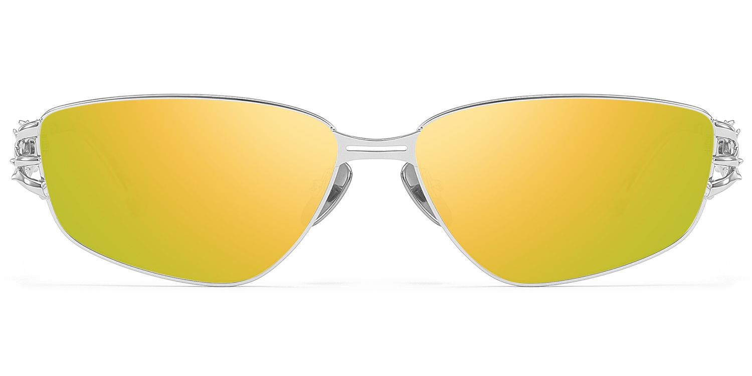 Spine - Silver Spine Deco Yellow Mirrored Shades by Vooglam Product Details 1
