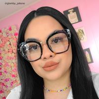 Paulina - Square Black Tortoise Eyeglasses - 7