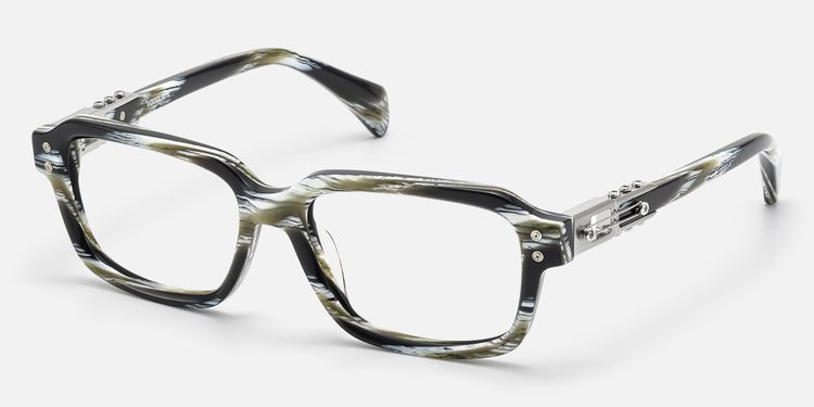 Anacortes - Gray Horn Rim Guitar Temple Glasses by Vooglam