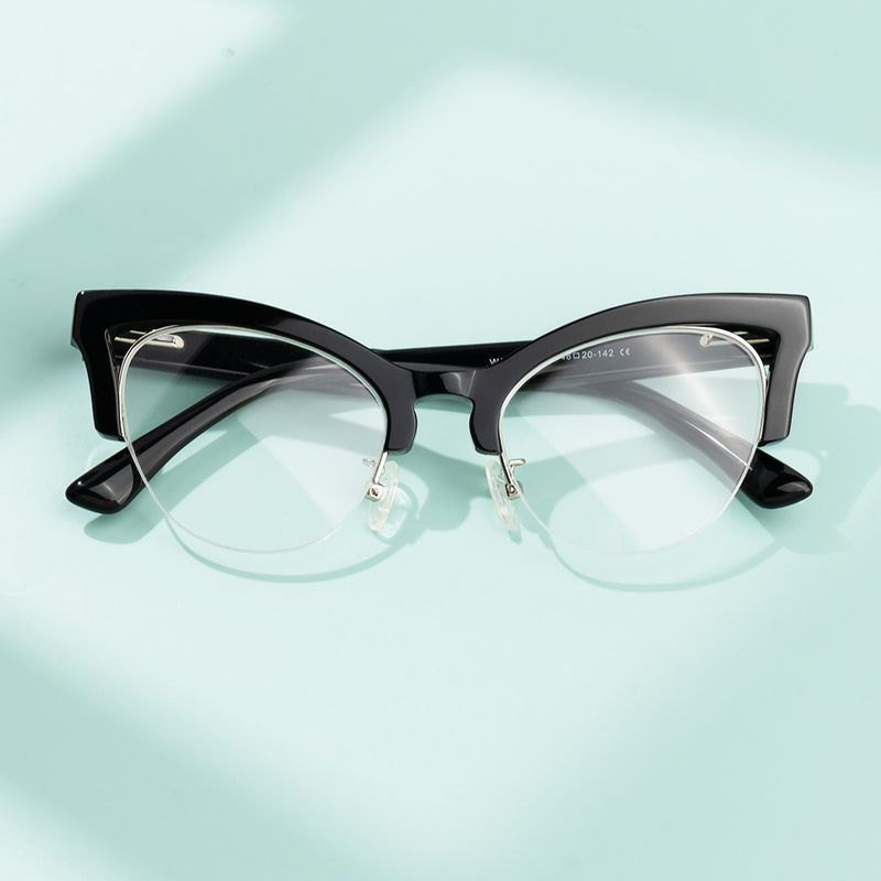 Drayton - Cat Eye Black Eyeglasses - 5