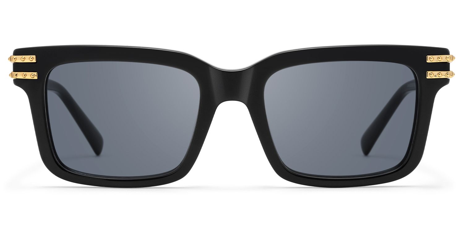 Anansi - Oversized Black and Gold Sunglasses by Vooglam Product Details 1