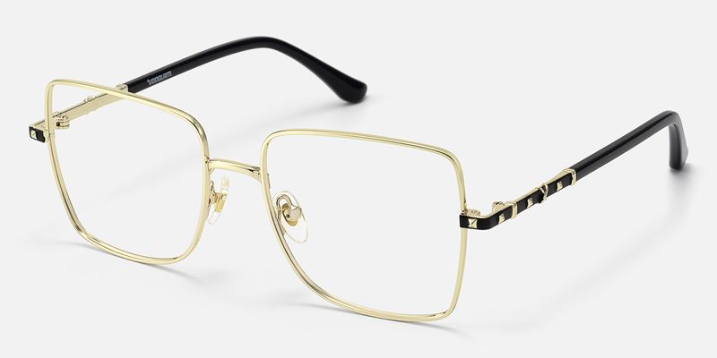 Devereux - Square Gold Eyeglasses
