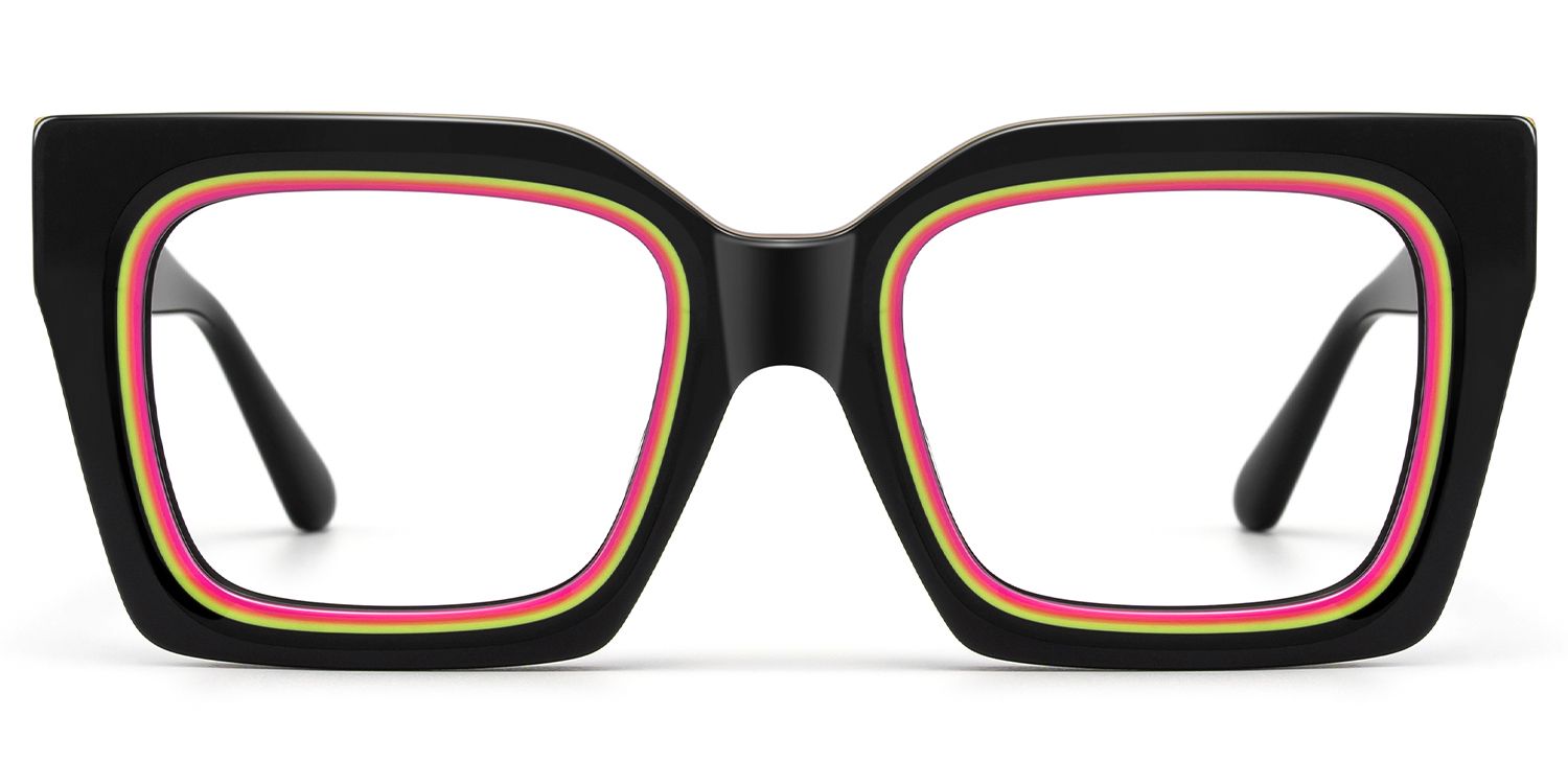 Trance - Square Black Eyeglasses by Vooglam Product Details 1