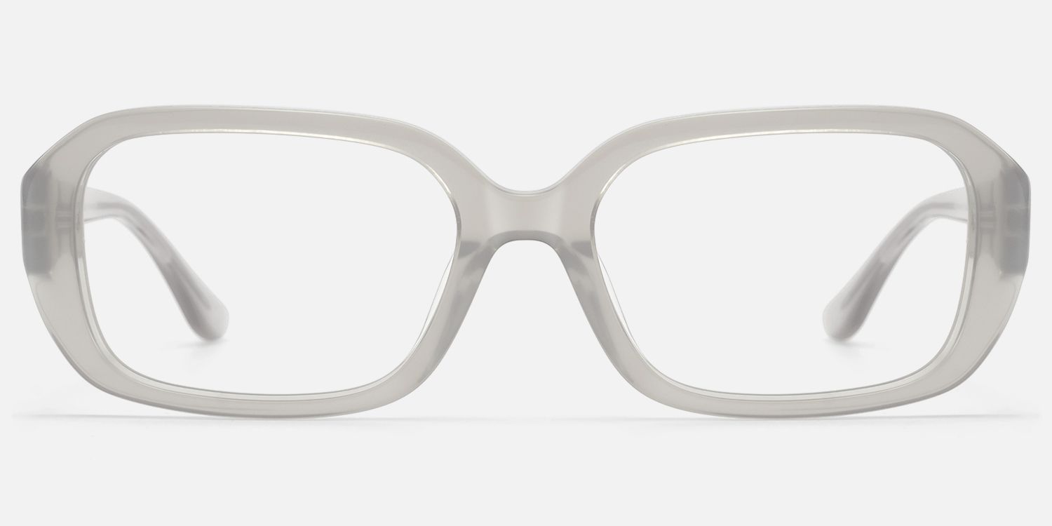 Mies - Translucent Silver Glasses with Screw Deco by Vooglam - Angle View