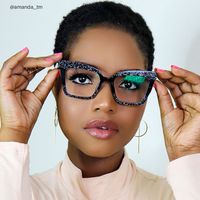 Galarza - Rectangle Black Eyeglasses - 7