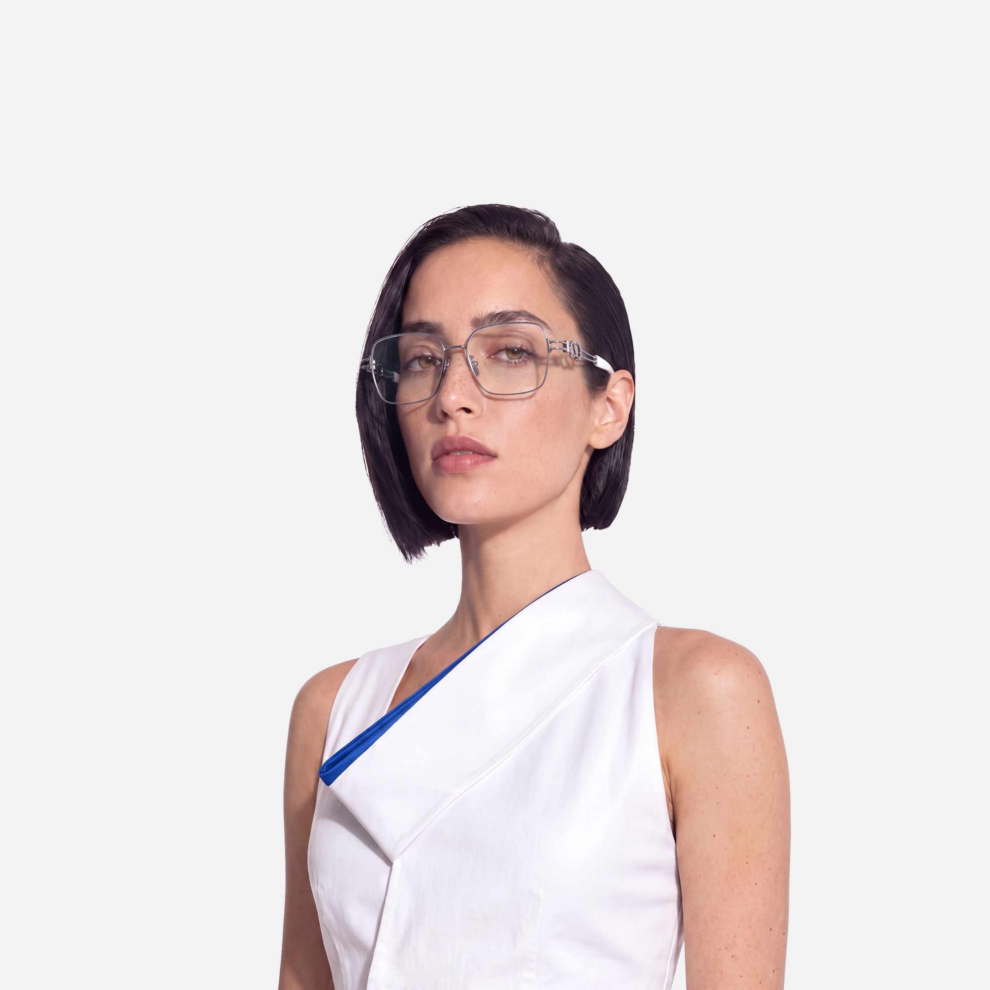 The Architect - Gunmetal Carabiner Glasses by Vooglam - Side View On Model