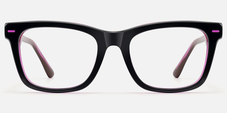 Ether - Square Acetate Neon Pink EDM Rave Glasses by Vooglam