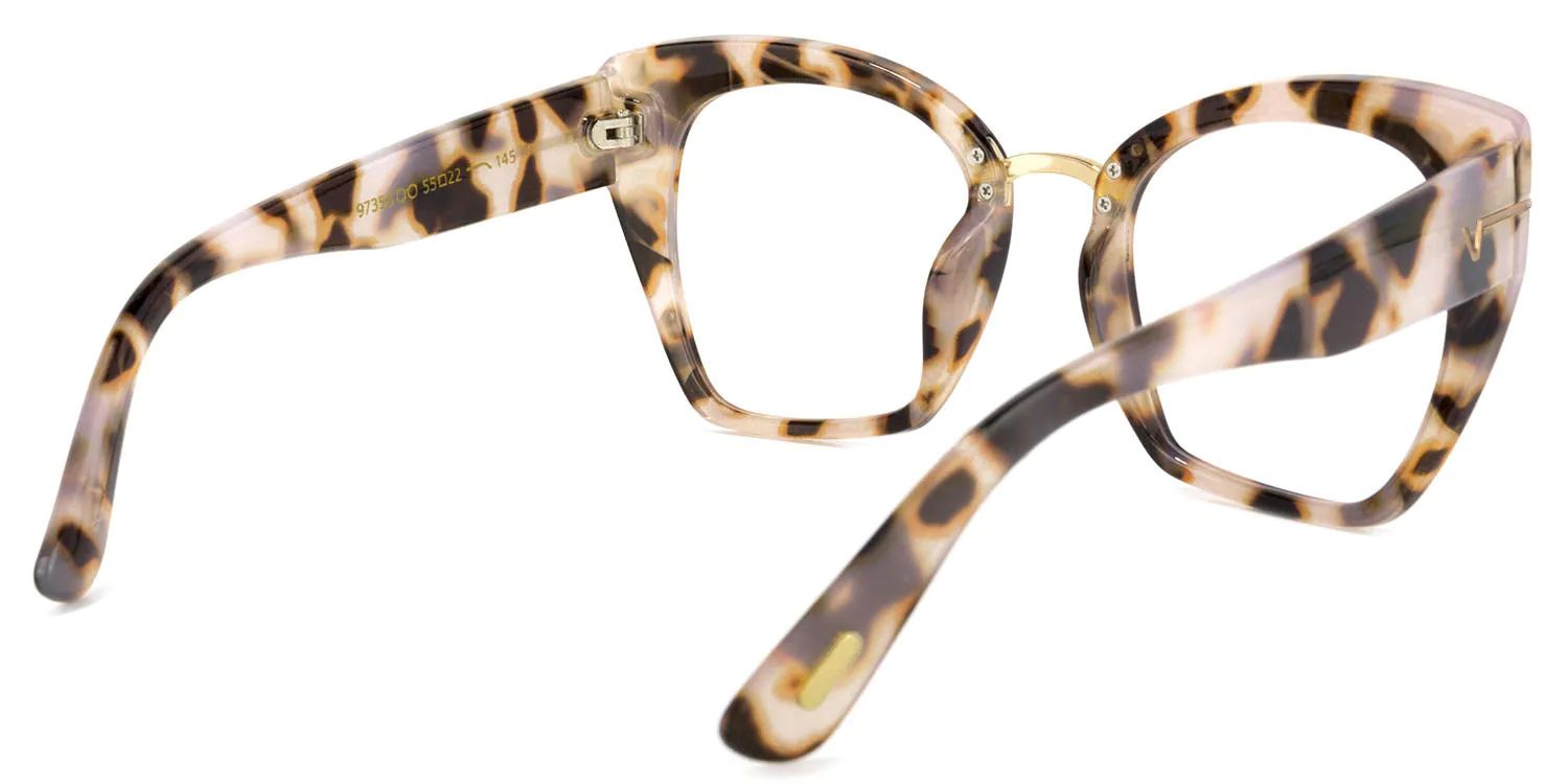 Paulina - Square Tortoise Eyeglasses - 3