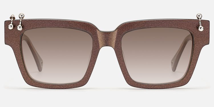PIERCE - Piercing Pearlescent Brown Sunglasses by Vooglam