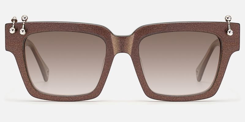 PIERCE - Piercing Pearlescent Brown Sunglasses | Vooglam