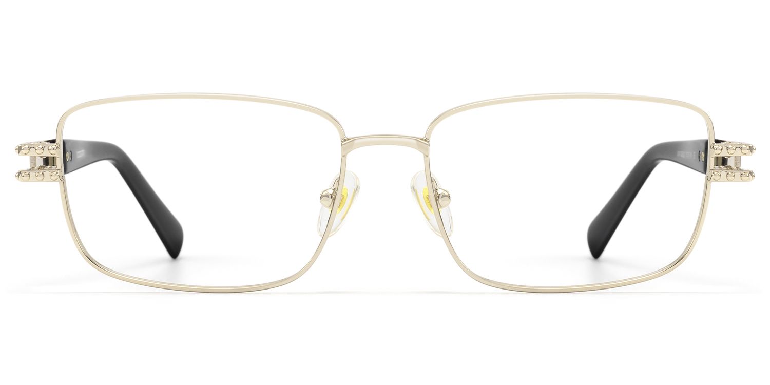 Veyra - Black & Gold Studded Glasses by Vooglam Product Details 1