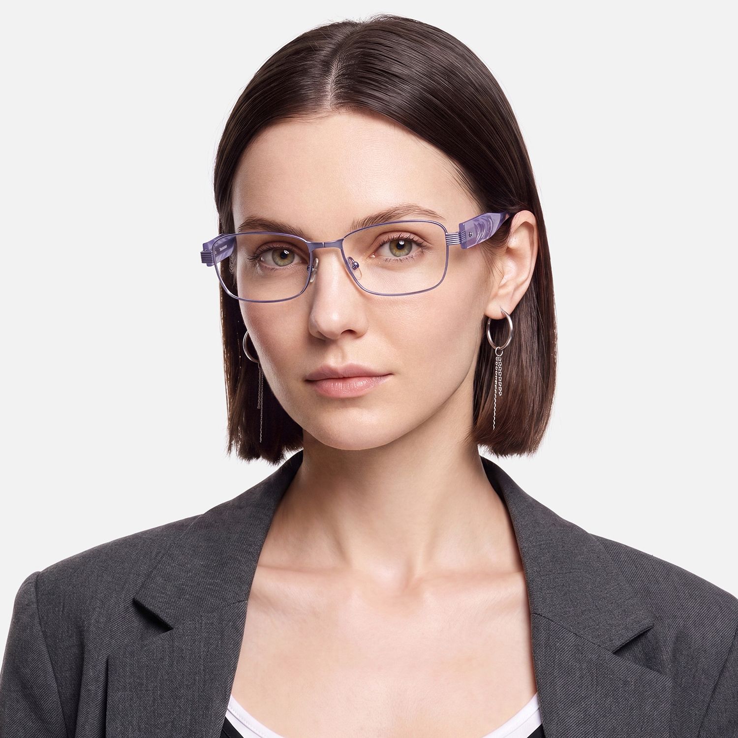Toyo - Matte Purple Pearlescent Acetate Glasses by Vooglam - Lifestyle Look