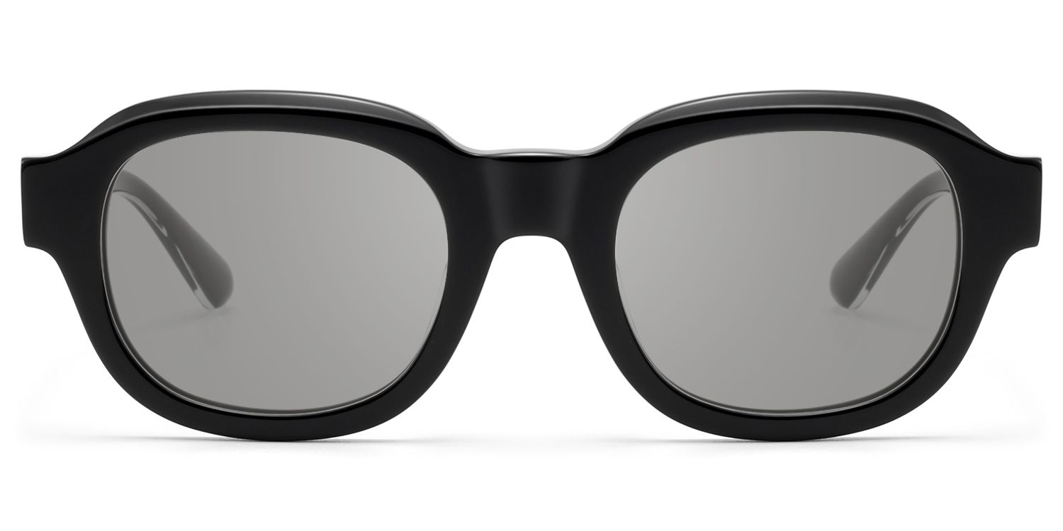 Eerie - Shiny Black Gray Tinted Diamond Sunnies by Vooglam Product Details 1