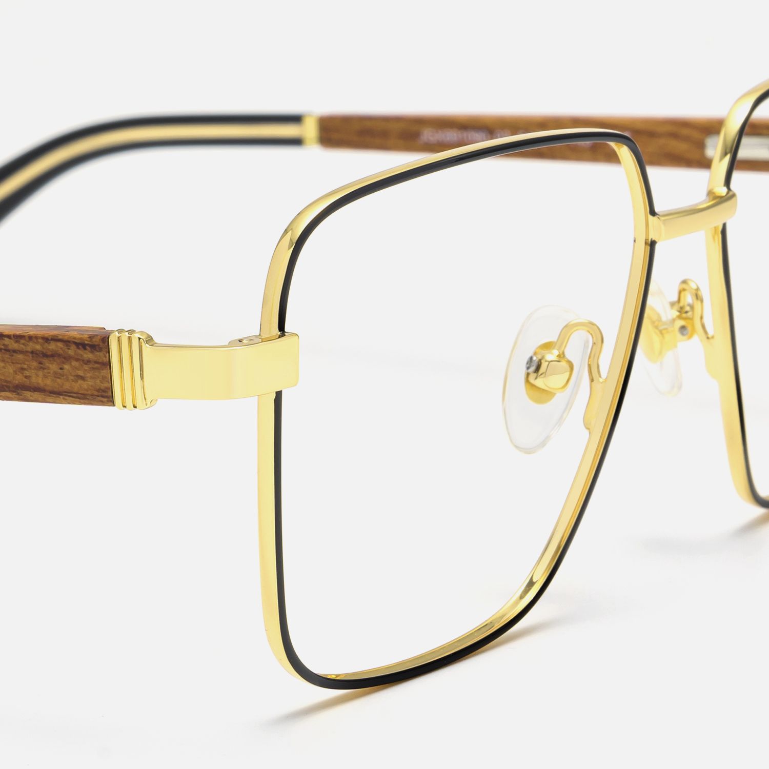 Griot - Square Black Eyeglasses by Vooglam - Design Details