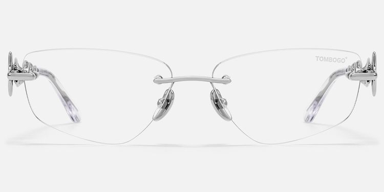 The Decoder - Silver Rimless DNA Glasses by Vooglam