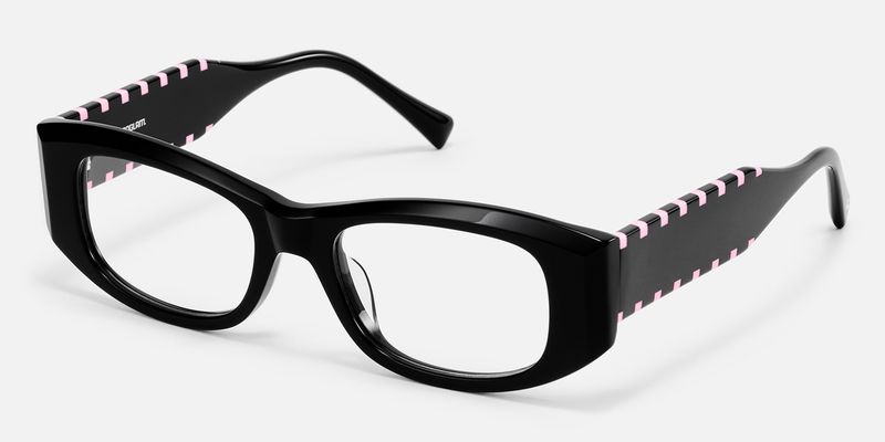 Banksy - Rectangle Black Eyeglasses by Vooglam