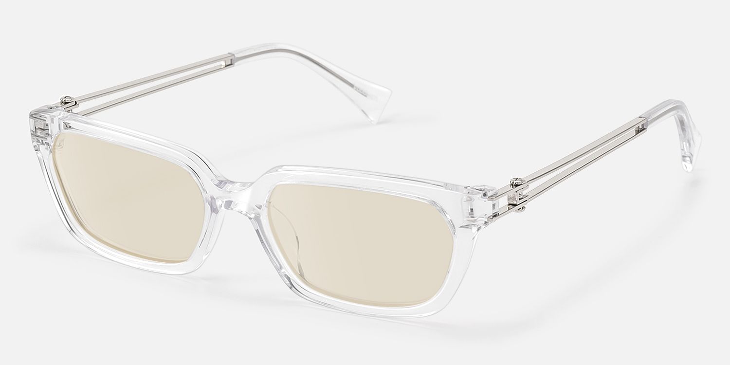Scarpa - Clear Double Wire Light Tint Sunglasses by Vooglam - Front View