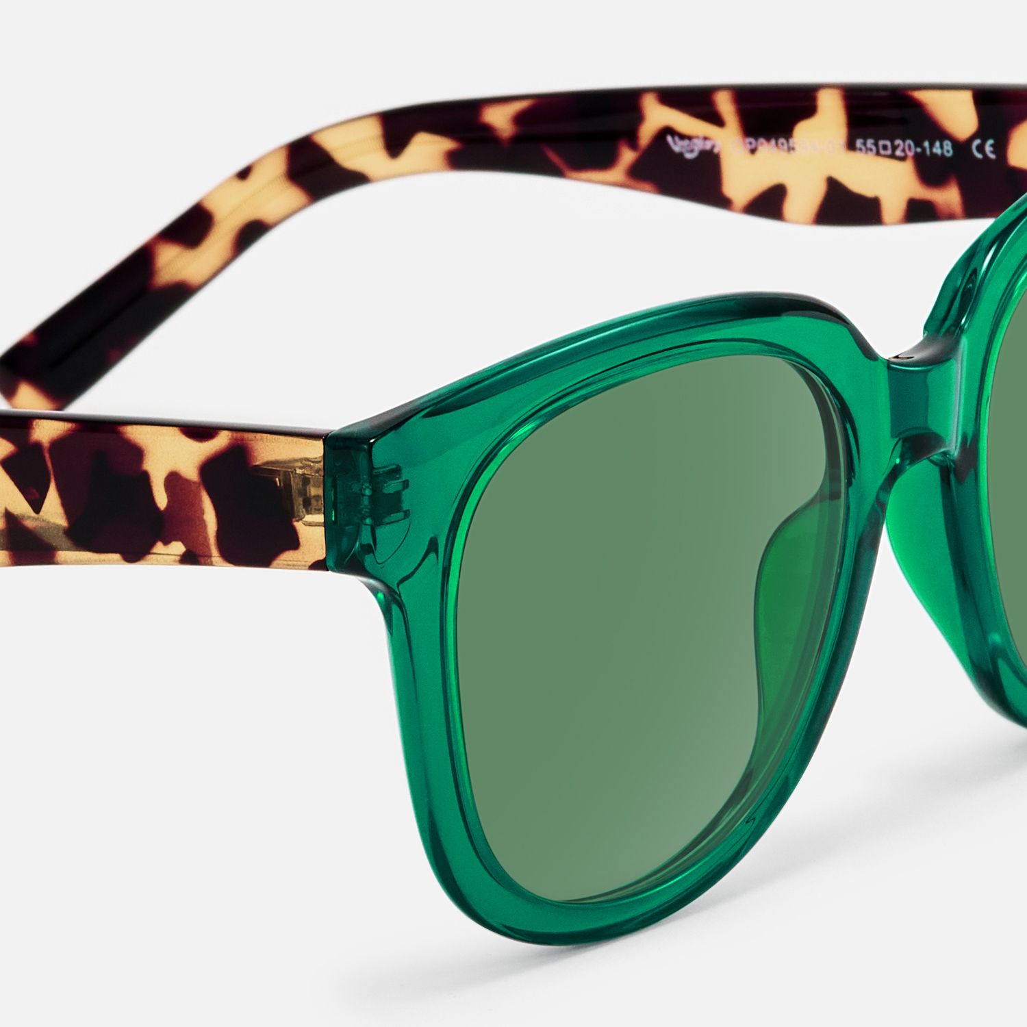 Vernetta - Green Tortoise Transparent Shades by Vooglam - Design Details
