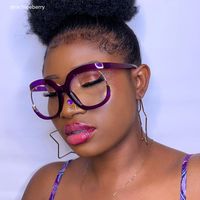 Fredia - Square Purple Eyeglasses - 9