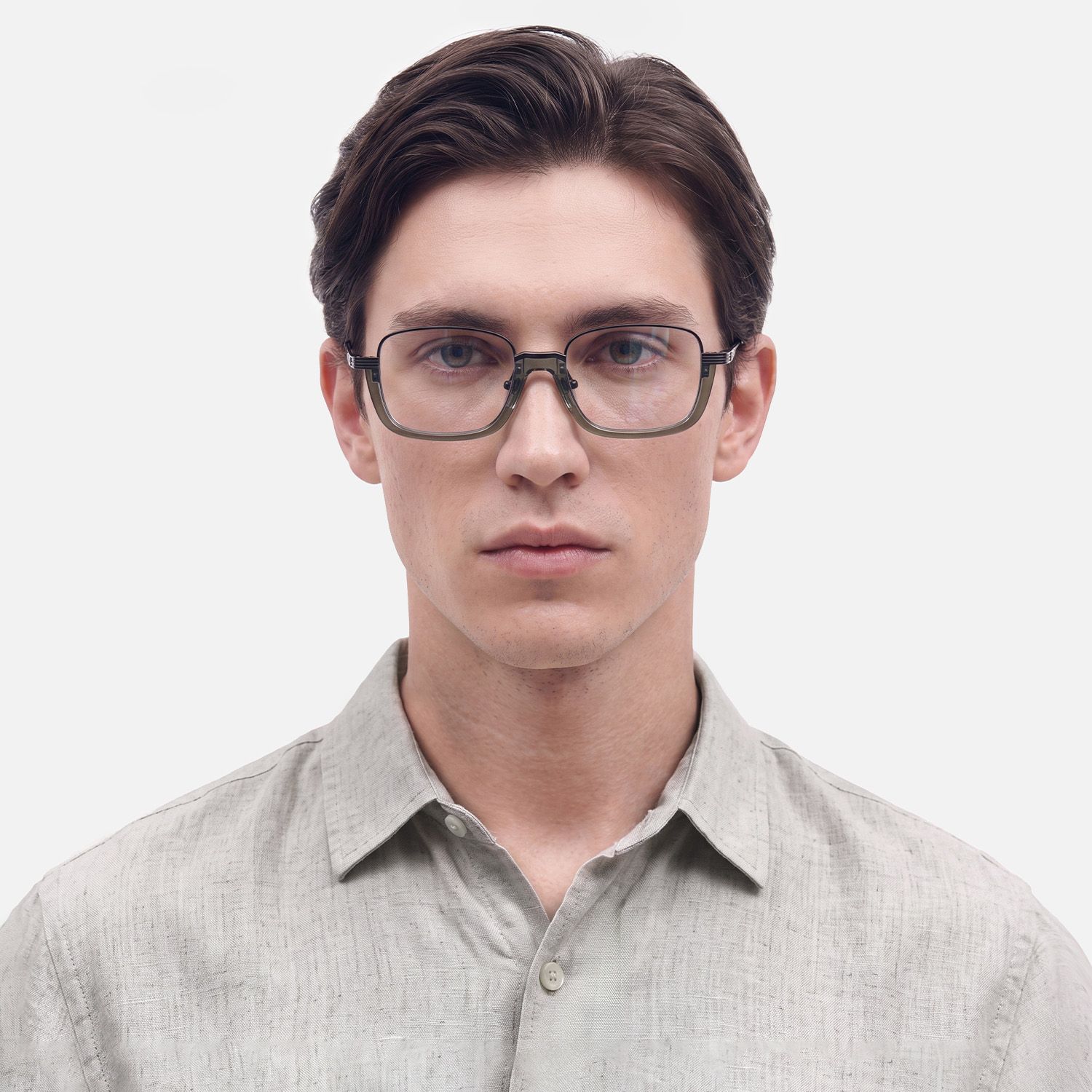 Basel - Matte Black Visible Wire Rim Frames by Vooglam - Lifestyle Look