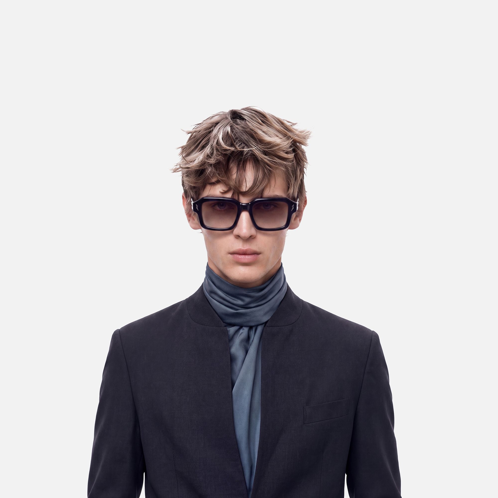 Blindspot - Thick Acetate Black Sunglasses by Vooglam - Lifestyle Look
