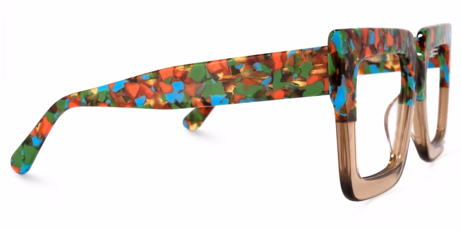 Charisse - Square Two-tone Floral Eyeglasses product detail 4