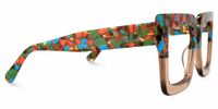 Charisse - Square Two-tone Floral Eyeglasses | Vooglam 