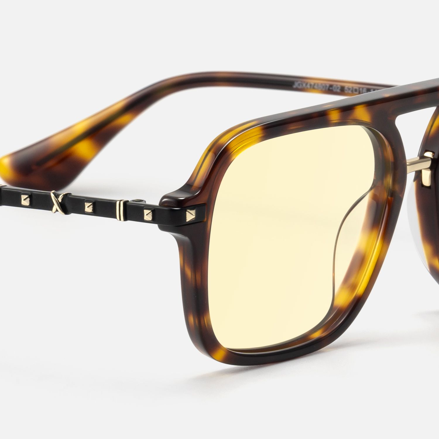 Marfa - Aviator Tortoise Yellow Tint Sunglasses by Vooglam - Design Details