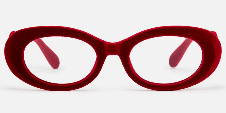 Royale - Oval Red Eyeglasses by Vooglam