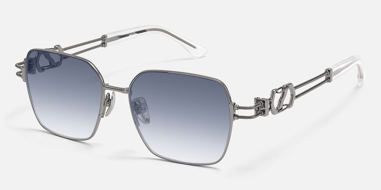 The Architect - Gunmetal Gradient Gray Sunglasses by Vooglam