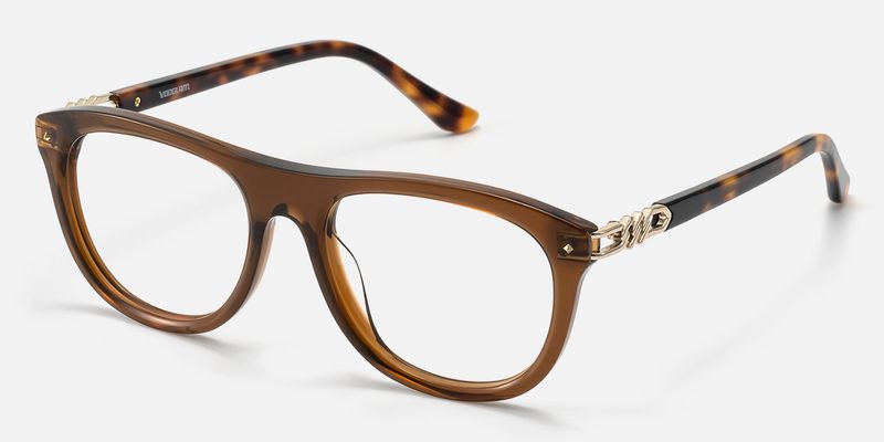 O'Keeffe - Designer Aviator Brown Eyeglasses by Vooglam